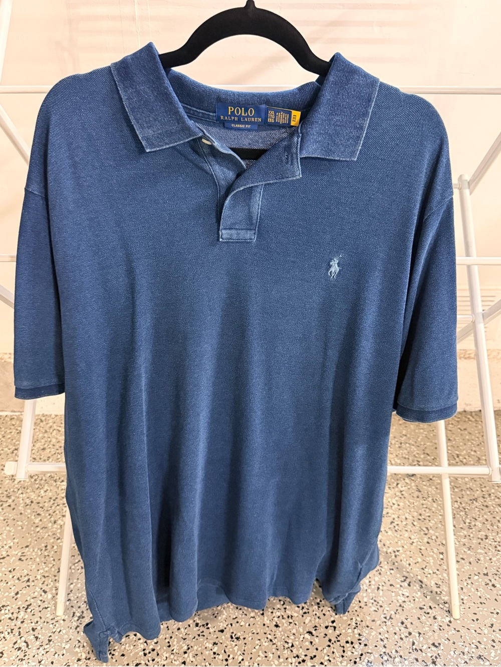 Polo by Ralph Lauren Men's Blue Classic Pique Polo Shirt